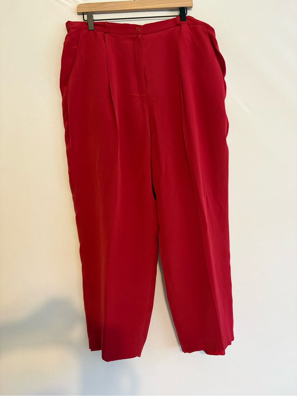 Style & Co Red Silk Trouser Pants